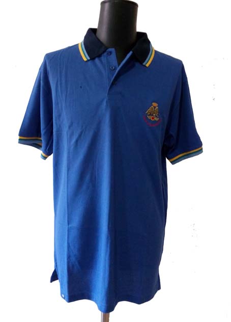 "Liquidacion" Polo azul cielo cuello bicolor bordao AGA